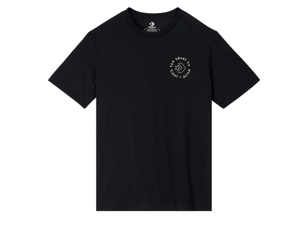 TEST Men’s Life’aas Short Embroidered Tee Black